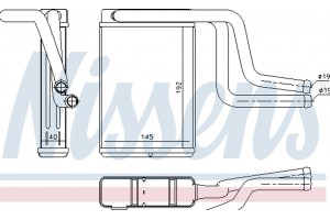 Nissens Εναλλάκτης θερμότητας, Θέρμανση Εσωτερικού Χώρου - 71744