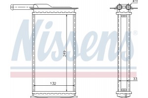 Nissens Εναλλάκτης θερμότητας, Θέρμανση Εσωτερικού Χώρου - 71761