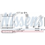 Nissens Εναλλάκτης θερμότητας, Θέρμανση Εσωτερικού Χώρου - 71770