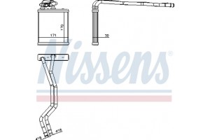 Nissens Εναλλάκτης θερμότητας, Θέρμανση Εσωτερικού Χώρου - 71771