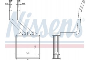 Nissens Εναλλάκτης θερμότητας, Θέρμανση Εσωτερικού Χώρου - 71776