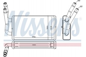 Nissens Εναλλάκτης θερμότητας, Θέρμανση Εσωτερικού Χώρου - 71778