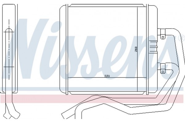 Nissens Εναλλάκτης θερμότητας, Θέρμανση Εσωτερικού Χώρου - 71811