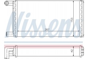 Nissens Εναλλάκτης θερμότητας, Θέρμανση Εσωτερικού Χώρου - 72004