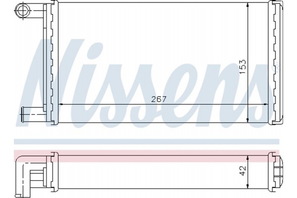 Nissens Εναλλάκτης θερμότητας, Θέρμανση Εσωτερικού Χώρου - 72004