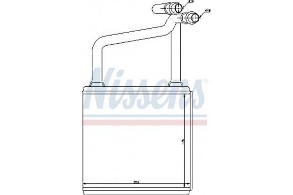 Nissens Εναλλάκτης θερμότητας, Θέρμανση Εσωτερικού Χώρου - 72031