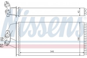 Nissens Εναλλάκτης θερμότητας, Θέρμανση Εσωτερικού Χώρου - 72036