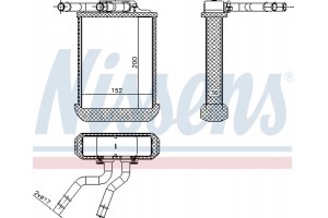 Nissens Εναλλάκτης θερμότητας, Θέρμανση Εσωτερικού Χώρου - 72045