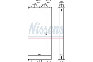 Nissens Εναλλάκτης θερμότητας, Θέρμανση Εσωτερικού Χώρου - 72048
