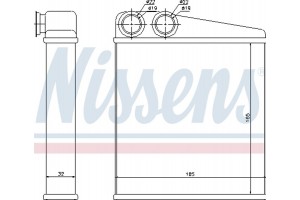 Nissens Εναλλάκτης θερμότητας, Θέρμανση Εσωτερικού Χώρου - 72206