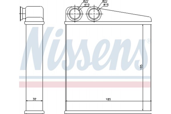 Nissens Εναλλάκτης θερμότητας, Θέρμανση Εσωτερικού Χώρου - 72206