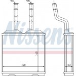 Nissens Εναλλάκτης θερμότητας, Θέρμανση Εσωτερικού Χώρου - 72634