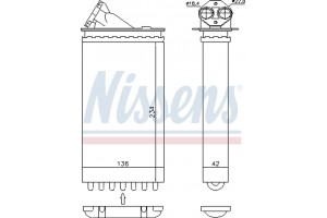 Nissens Εναλλάκτης θερμότητας, Θέρμανση Εσωτερικού Χώρου - 72655