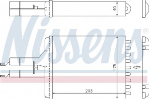 Nissens Εναλλάκτης θερμότητας, Θέρμανση Εσωτερικού Χώρου - 72656