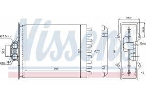 Nissens Εναλλάκτης θερμότητας, Θέρμανση Εσωτερικού Χώρου - 72657