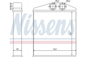 Nissens Εναλλάκτης θερμότητας, Θέρμανση Εσωτερικού Χώρου - 72661