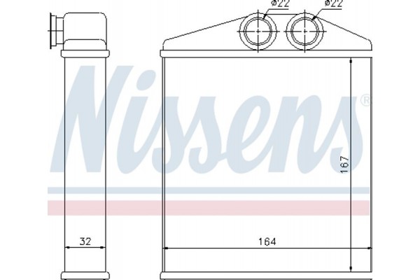 Nissens Εναλλάκτης θερμότητας, Θέρμανση Εσωτερικού Χώρου - 72661