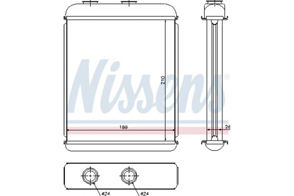 Nissens Εναλλάκτης θερμότητας, Θέρμανση Εσωτερικού Χώρου - 72662