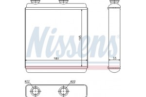 Nissens Εναλλάκτης θερμότητας, Θέρμανση Εσωτερικού Χώρου - 72663