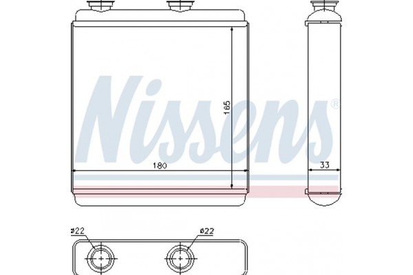 Nissens Εναλλάκτης θερμότητας, Θέρμανση Εσωτερικού Χώρου - 72663