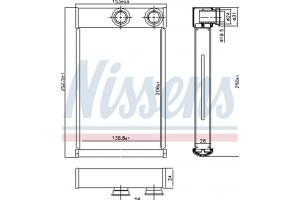 Nissens Εναλλάκτης θερμότητας, Θέρμανση Εσωτερικού Χώρου - 72669