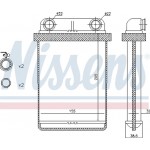 Nissens Εναλλάκτης θερμότητας, Θέρμανση Εσωτερικού Χώρου - 72671
