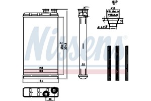 Nissens Εναλλάκτης θερμότητας, Θέρμανση Εσωτερικού Χώρου - 727210