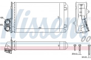 Nissens Εναλλάκτης θερμότητας, Θέρμανση Εσωτερικού Χώρου - 72935