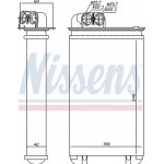 Nissens Εναλλάκτης θερμότητας, Θέρμανση Εσωτερικού Χώρου - 72936