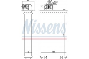 Nissens Εναλλάκτης θερμότητας, Θέρμανση Εσωτερικού Χώρου - 72936