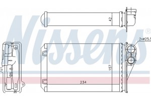 Nissens Εναλλάκτης θερμότητας, Θέρμανση Εσωτερικού Χώρου - 72946