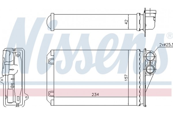 Nissens Εναλλάκτης θερμότητας, Θέρμανση Εσωτερικού Χώρου - 72946