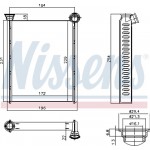 Nissens Εναλλάκτης θερμότητας, Θέρμανση Εσωτερικού Χώρου - 72987