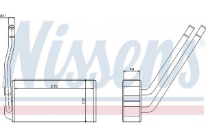 Nissens Εναλλάκτης θερμότητας, Θέρμανση Εσωτερικού Χώρου - 73000