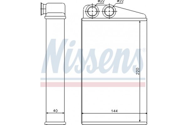 Nissens Εναλλάκτης θερμότητας, Θέρμανση Εσωτερικού Χώρου - 73249