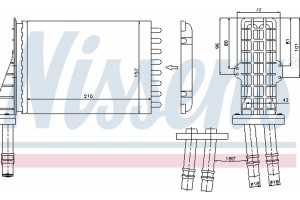 Nissens Εναλλάκτης θερμότητας, Θέρμανση Εσωτερικού Χώρου - 73258