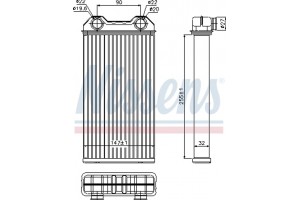 Nissens Εναλλάκτης θερμότητας, Θέρμανση Εσωτερικού Χώρου - 73331