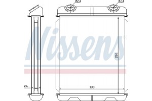 Nissens Εναλλάκτης θερμότητας, Θέρμανση Εσωτερικού Χώρου - 73341