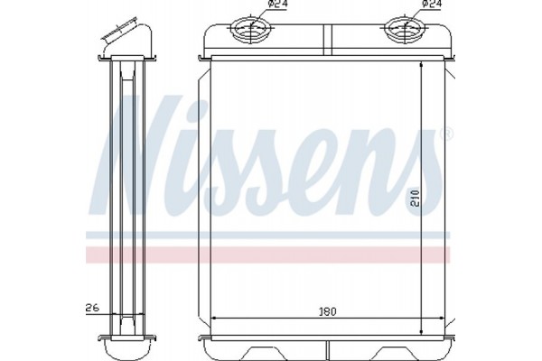 Nissens Εναλλάκτης θερμότητας, Θέρμανση Εσωτερικού Χώρου - 73341