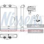 Nissens Εναλλάκτης θερμότητας, Θέρμανση Εσωτερικού Χώρου - 73344