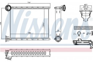 Nissens Εναλλάκτης θερμότητας, Θέρμανση Εσωτερικού Χώρου - 73345