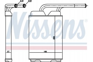 Nissens Εναλλάκτης θερμότητας, Θέρμανση Εσωτερικού Χώρου - 73349