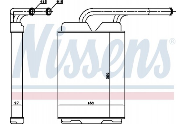 Nissens Εναλλάκτης θερμότητας, Θέρμανση Εσωτερικού Χώρου - 73349