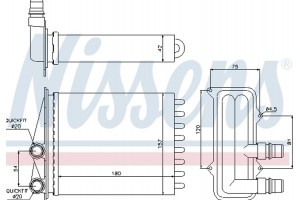 Nissens Εναλλάκτης θερμότητας, Θέρμανση Εσωτερικού Χώρου - 73468