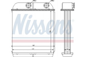 Nissens Εναλλάκτης θερμότητας, Θέρμανση Εσωτερικού Χώρου - 73644