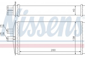 Nissens Εναλλάκτης θερμότητας, Θέρμανση Εσωτερικού Χώρου - 73655