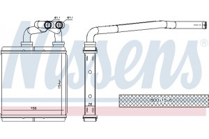 Nissens Εναλλάκτης θερμότητας, Θέρμανση Εσωτερικού Χώρου - 73675