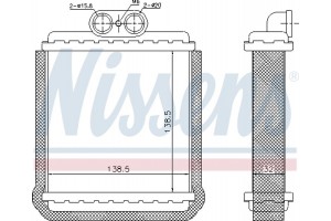 Nissens Εναλλάκτης θερμότητας, Θέρμανση Εσωτερικού Χώρου - 73751