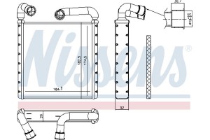 Nissens Εναλλάκτης θερμότητας, Θέρμανση Εσωτερικού Χώρου - 73943