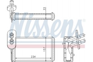 Nissens Εναλλάκτης θερμότητας, Θέρμανση Εσωτερικού Χώρου - 73962